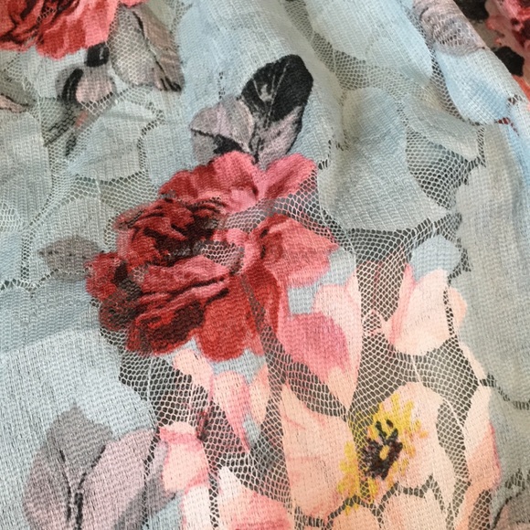 NWT Lace Fit & Flair Floral Dress Netted Underlay - Picture 9 of 16